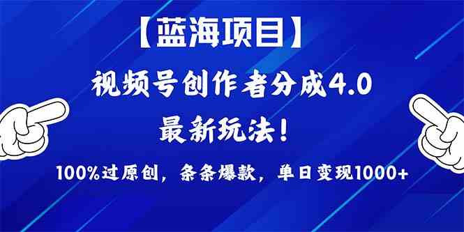 （9777期）2024蓝海项目视频号，最新方法， 100%过原创，条条爆款，单日变现1K+，…-星禾网创星球