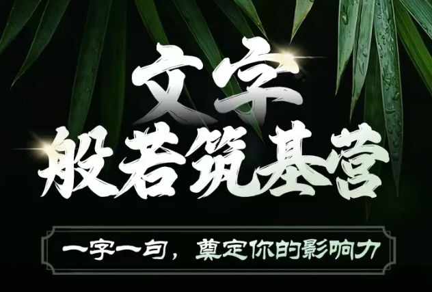 文字般若筑基营，用文字打造自己的影响力，写好文案 写出影响力 写出吸金力-星禾网创星球