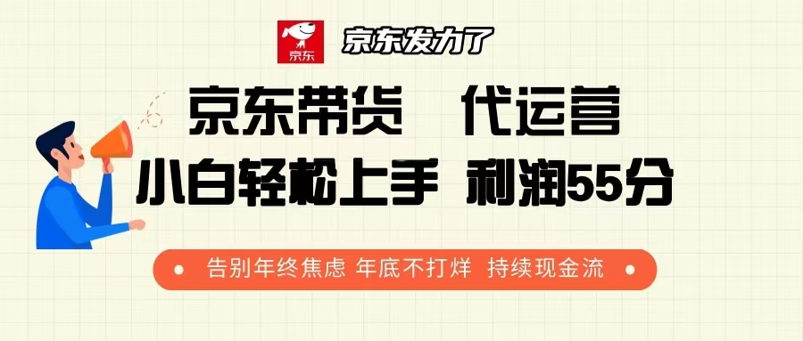 京东带货 代运营 利润55分 告别年终焦虑 年底不打烊 持续现金流-星禾网创星球