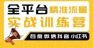 全平台精准流量实战训练营，百度微信抖音小红书SEO引流教程-星禾网创星球