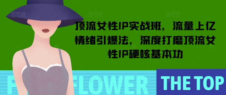 顶流女性IP实战班，流量上亿情绪引爆法，深度打磨顶流女性IP硬核基本功-星禾网创星球