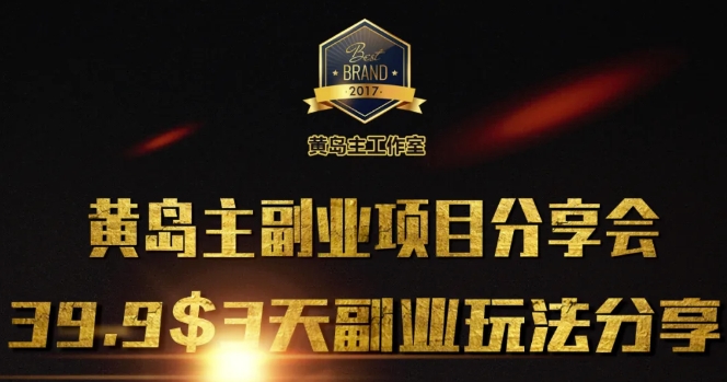 黄岛主副业分享会1期：3天3个副业玩法，速度上车-星禾网创星球