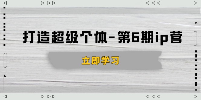 打造 超级个体-第6期ip营：商业认知,产品设计,成交演练,解决知识变现难题-星禾网创星球