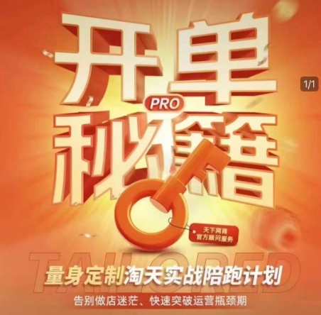 淘宝开单秘籍PRO，量身定制淘天实战陪跑计划，告别做店迷茫、快速突破运营瓶颈期-星禾网创星球