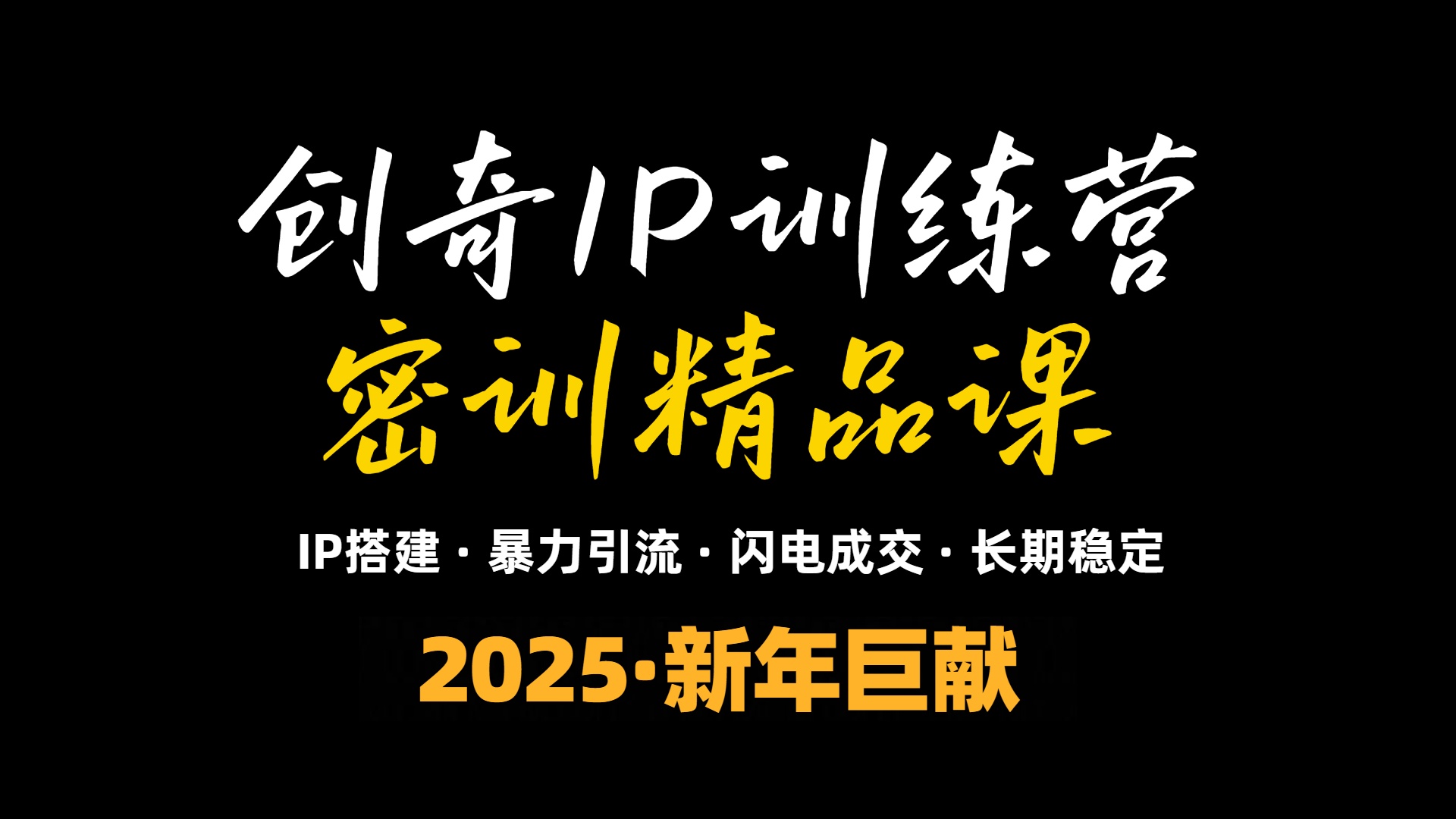 2025年“知识付费IP训练营”小白避坑年赚百万，暴力引流，闪电成交-星禾网创星球