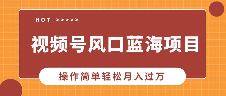 视频号风口蓝海项目，中老年人的流量密码，操作简单轻松月入过万-星禾网创星球