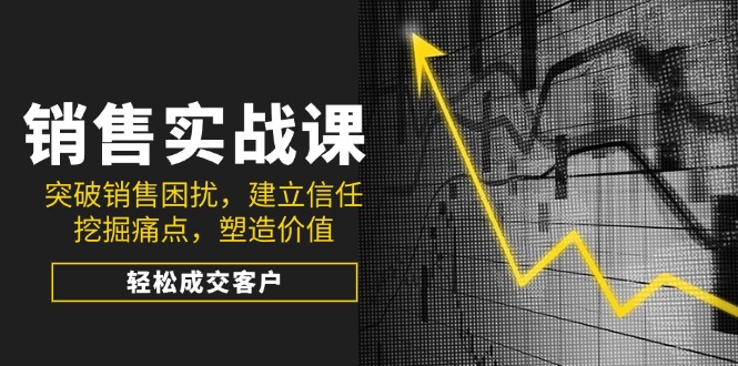 销售实战课，突破销售困扰，建立信任，挖掘痛点，塑造价值，轻松成交客户-星禾网创星球