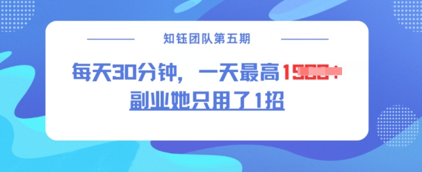 副业她只用了1招，每天30分钟，无脑二创，一天最高1.5k-星禾网创星球
