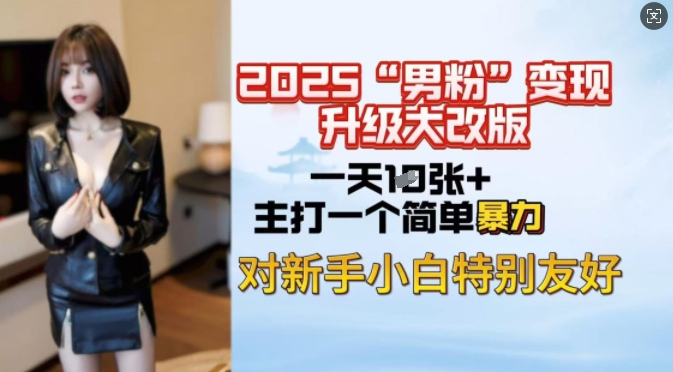 2025男粉变现全新玩法升级，日入上千简简单单，小白可轻松上手-星禾网创星球