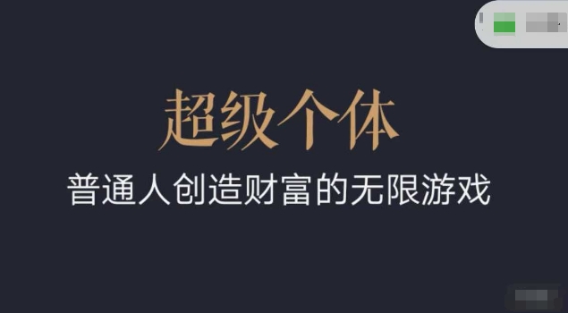 超级个体2024-2025翻盘指南，普通人创造财富的无限游戏-星禾网创星球