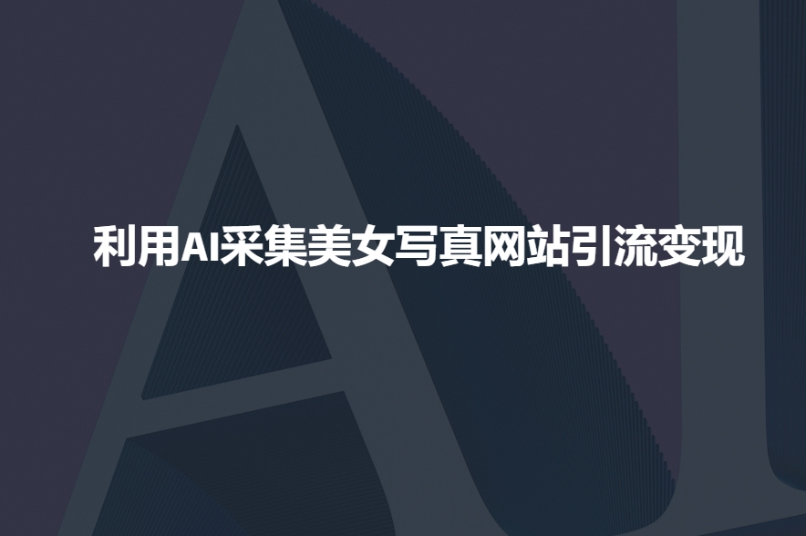 利用AI采集美女写真网站引流变现，引流嘎嘎的-星禾网创星球