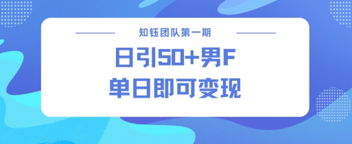 男粉引流新方法不违规，当日即可变现-星禾网创星球