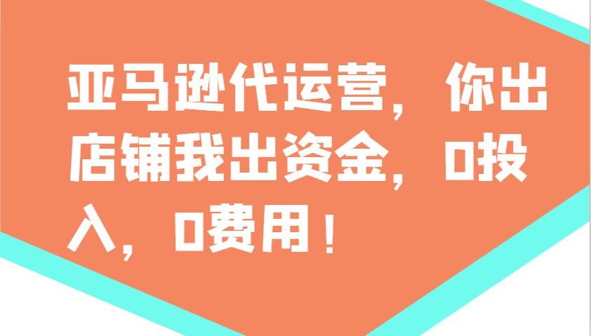 亚马逊代运营，你出店铺我出资金，0投入，0费用，无责任每天300分红，赢亏我承担-星禾网创星球