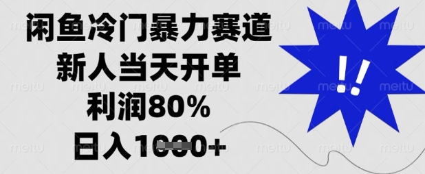 闲鱼冷门暴力赛道，新人当天开单，利润80%，日入数张【揭秘】-星禾网创星球