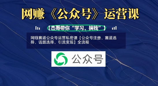 网创赛道公众号运营私密课【公众号注册、赛道选择、话题选择、引流变现】全流程-星禾网创星球