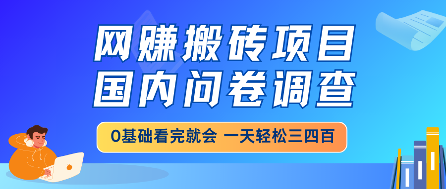 网赚搬砖项目，国内问卷调查，0基础看完就会 一天轻松三四百，靠谱副业...-星禾网创星球