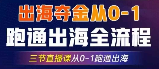 2025出海夺金从0-1跑通出海全流程，三节直播课从0-1跑通出海，教你用AI跑通全流程-星禾网创星球