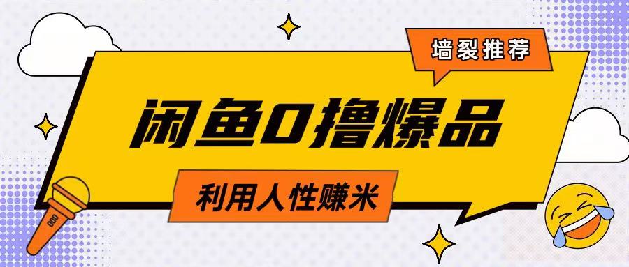 咸鱼0撸玩法利用人性售卖商品达到日挣2张的效果-星禾网创星球