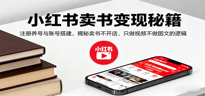 小红书卖书变现秘籍，注册养号与账号搭建，揭秘卖书不开店、只做视频不做图文的逻辑-星禾网创星球