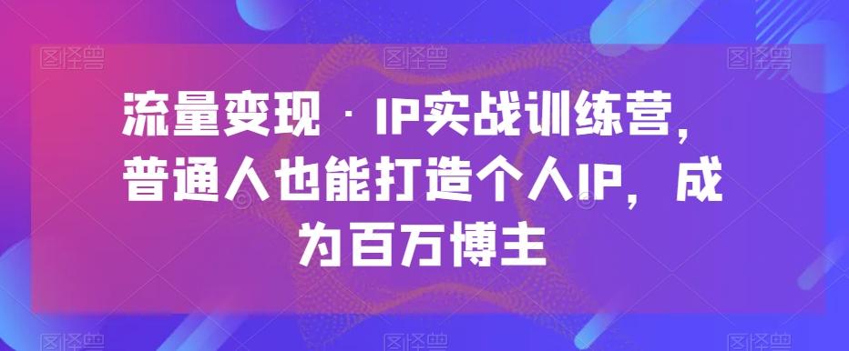 流量变现·IP实战训练营，普通人也能打造个人IP，成为百万博主-星禾网创星球