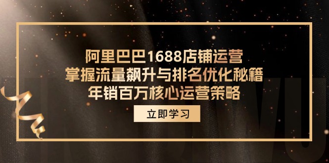 阿里巴巴1688店铺运营，掌握流量飙升与排名优化秘籍 年销百万核心运营策略-星禾网创星球
