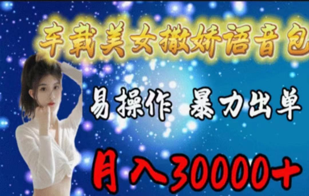 车载美女撒娇语音包，执行就出单，月入3000＋，小白看完课程就能马上实操-星禾网创星球