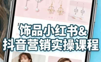 抖音+小红书饰品卖货：货源、开店、内容全教会，让新手快速掌握饰品线上营销全流程，轻松开启变现路-星禾网创星球