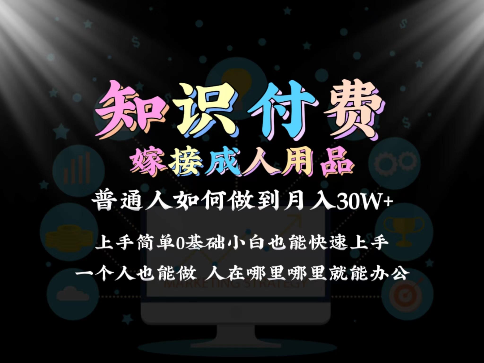 2024普通人做知识付费结合成人用品如何实现单月变现30w 保姆教学1.0-星禾网创星球