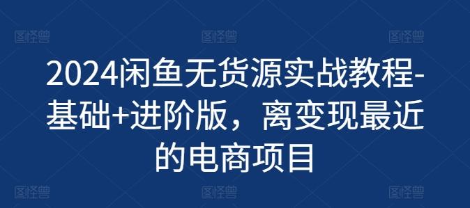2024闲鱼无货源实战教程-基础+进阶版，离变现最近的电商项目-星禾网创星球