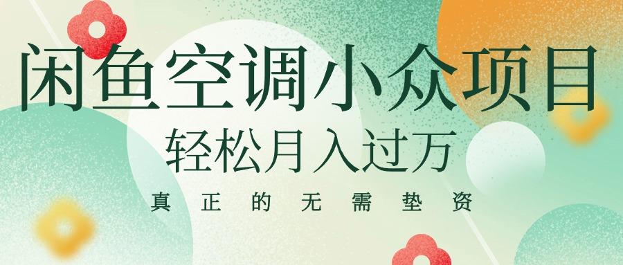 闲鱼卖空调小众项目 轻松月入过万 真正的无需垫资金-星禾网创星球