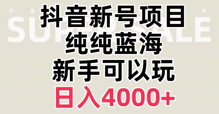抖音蓝海赛道，必须是新账号，日入4000+【揭秘】-星禾网创星球