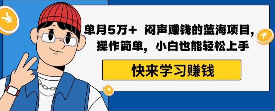 单月5万+闷声赚钱的蓝海项目，操作简单，小白也能轻松上手-星禾网创星球