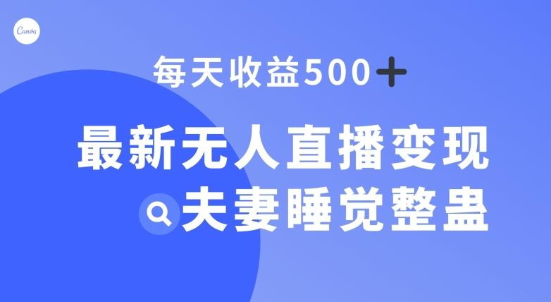 最新无人直播变现，夫妻睡觉整蛊，每天躺赚500+【揭秘】-星禾网创星球