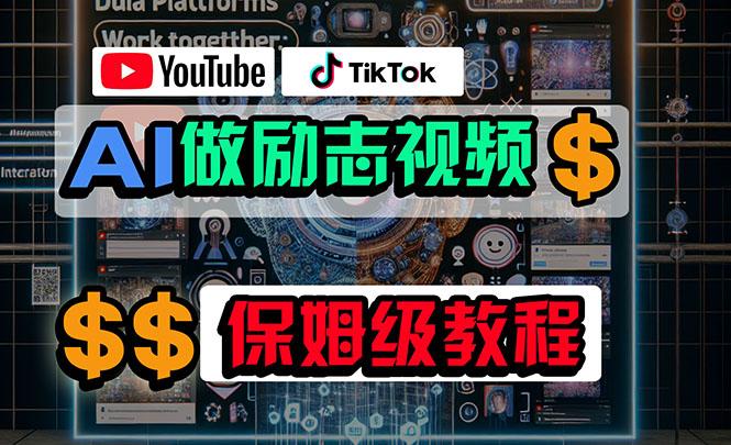 利用AI制作励志视频，在YouTube和TikTok赚钱，小白可做(附工具-星禾网创星球
