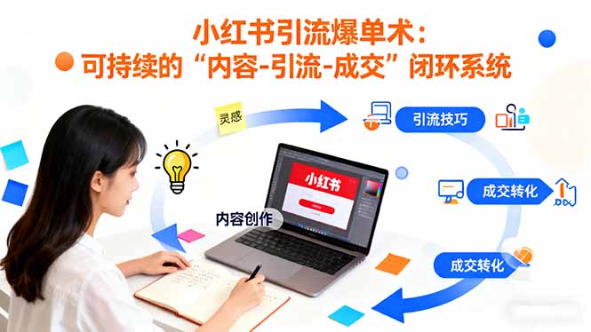 小红书引流爆单术：构建一套低成本 可持续的“内容-引流-成交”闭环系统-星禾网创星球