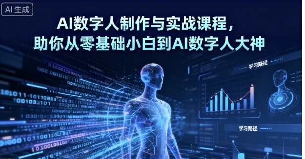 AI数字人制作与实战课程，助你从零基础小白到AI数字人大神-星禾网创星球