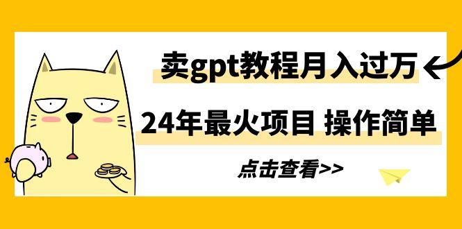 24年最火项目，卖gpt教程月入过万，操作简单-星禾网创星球