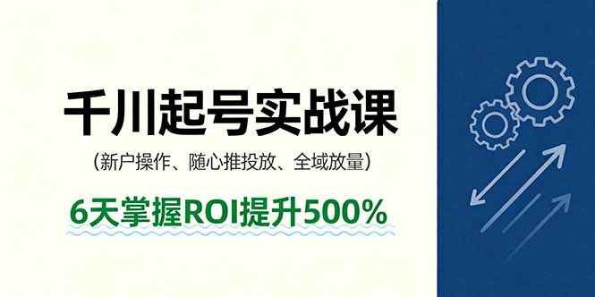 抖音千川起号实战课，新户操作,随心推投放,全域放量，6天掌握ROI提升500%-星禾网创星球