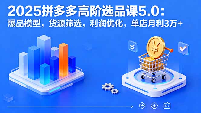 2025拼多多高阶选品课5.0：爆品模型，货源筛选，利润优化，单店月利3万+-星禾网创星球