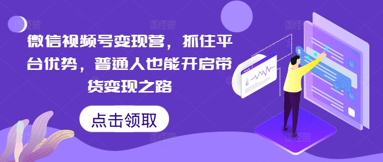 微信视频号变现营，抓住平台优势，普通人也能开启带货变现之路-星禾网创星球