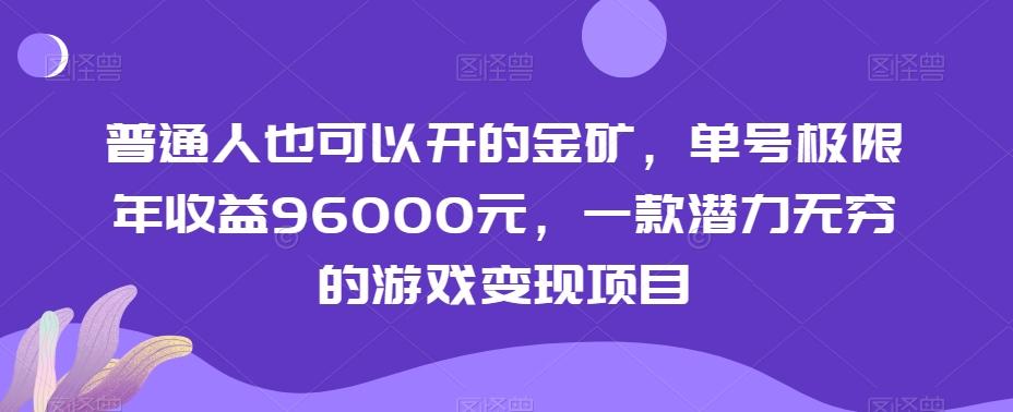 普通人也可以开的金矿，单号极限年收益96000元，一款潜力无穷的游戏变现项目【揭秘】-星禾网创星球