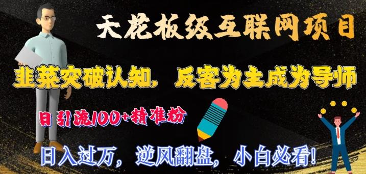 天花板级互联网项目，韭菜突破认知，反客为主成为导师，日引流100+精准粉-星禾网创星球