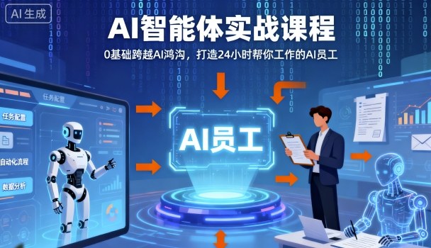Ai智能体实战课程，0基础跨越Ai鸿沟，打造24小时帮你工作的Ai员工，打破常规，以实战定义Ai-星禾网创星球