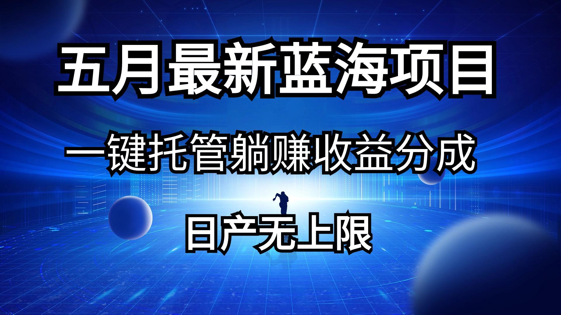 五月刚出最新蓝海项目一键托管 躺赚收益分成 日产无上限-星禾网创星球