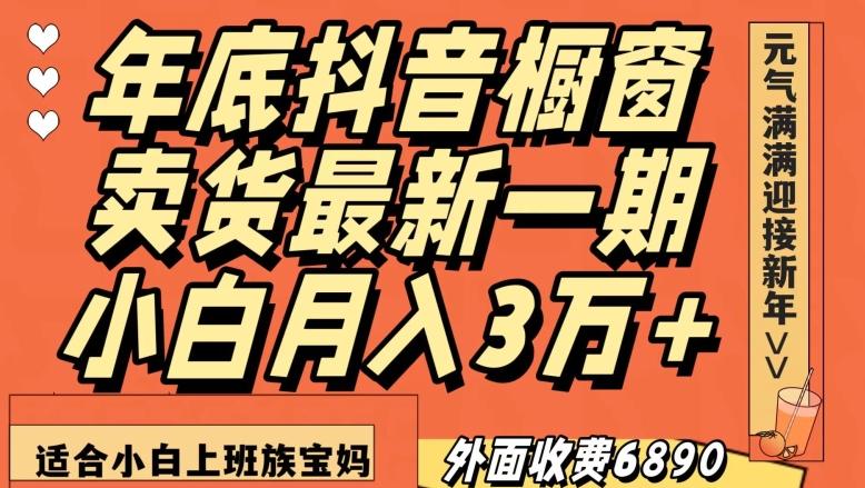 外面收费6890元年底抖音橱窗卖货最新一期，小白月入3万，适合小白上班族宝妈【揭秘】-星禾网创星球