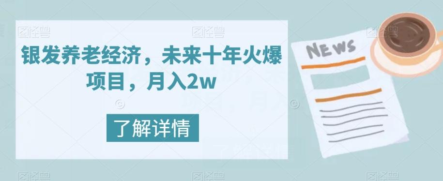 银发养老经济，未来十年火爆项目，月入2w【揭秘】-星禾网创星球