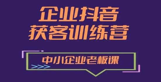 企业抖音营销获客增长训练营，中小企业老板必修课-星禾网创星球