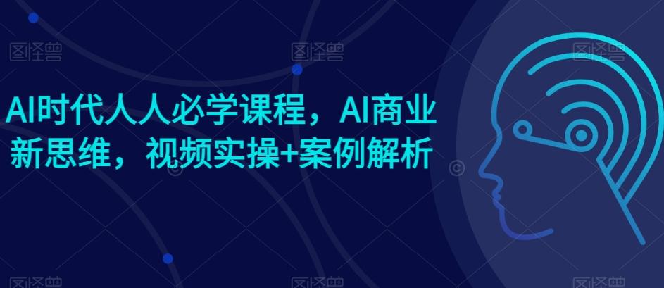 AI时代人人必学课程，AI商业新思维，视频实操+案例解析【赠AI商业爆款案例】-星禾网创星球