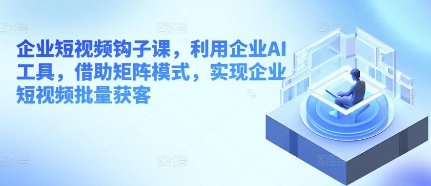 企业短视频钩子课，利用企业AI工具，借助矩阵模式，实现企业短视频批量获客-星禾网创星球