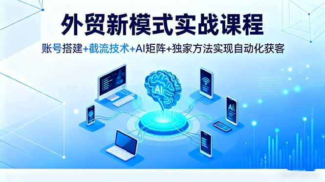 外贸新模式实战课程，账号搭建+截流技术+AI矩阵+独家方法实现自动化获客-星禾网创星球